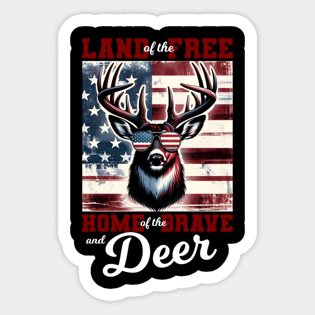 American Deer Sticker by Muslimory